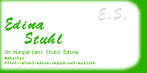 edina stuhl business card